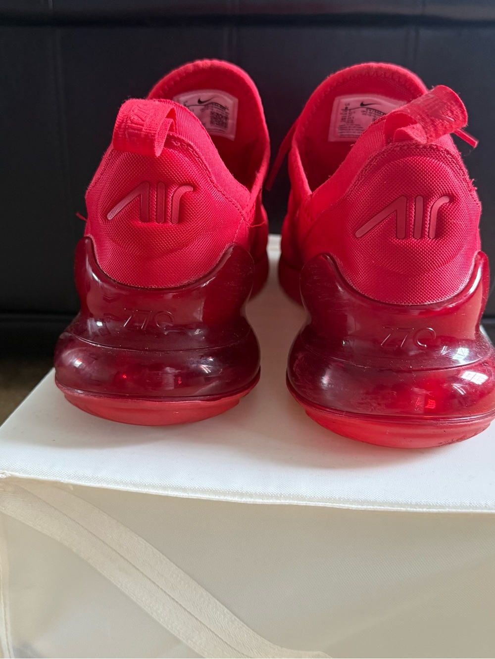 Nike Women’s Air 270 Sneakers - Bright Red - Picture 7 of 9